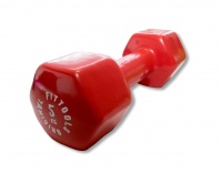 Гантель в виниловой оболочке 5 кг (Цвет - красный)